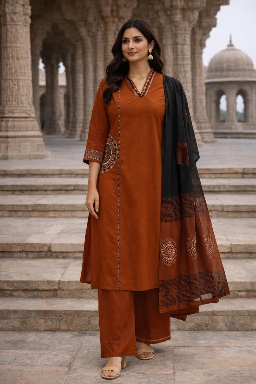 Copper Rust Statement Pocket 3-Piece Suit